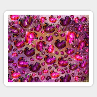 Abstract Crystal Hearts Sticker